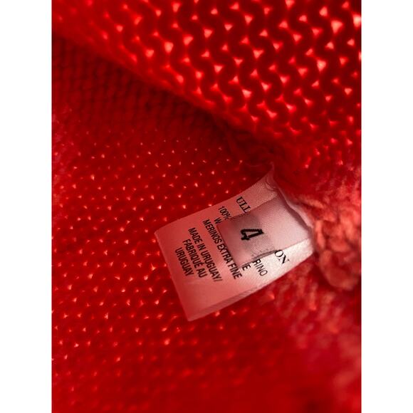 Ulla Johnson Ciel Merino Wool Knit Pink Floral Embellished Sweater Size 4 - Picture 6 of 7